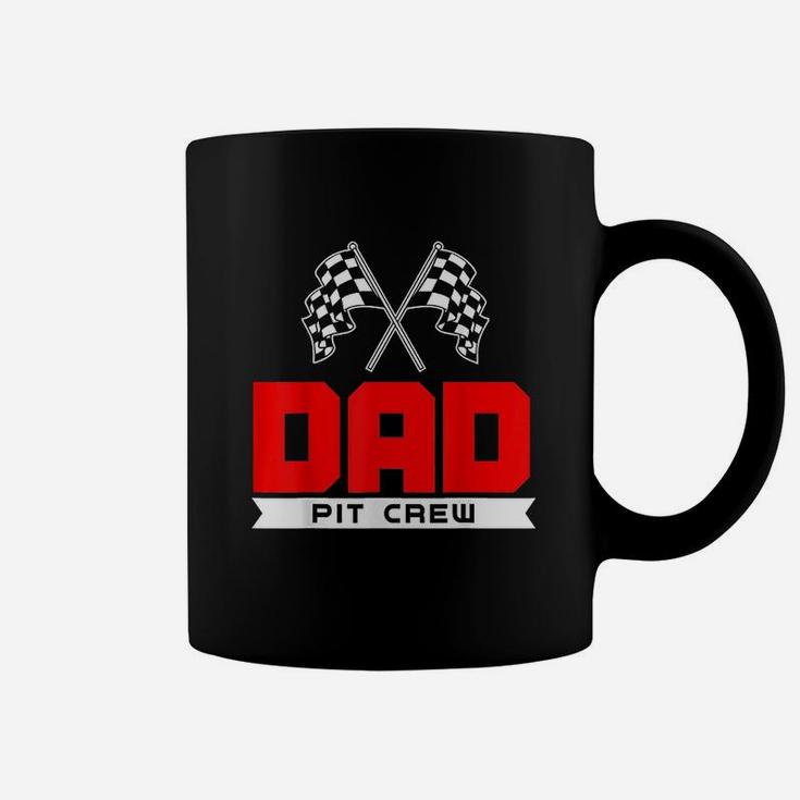 Dad Pit Crew Funny Birthday Racing Car Race Daddy Men Coffee Mug