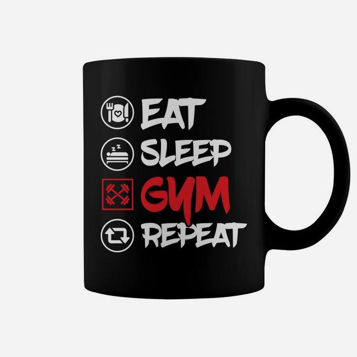 Eat Sleep Gym Repeat Daily Fitness Schedule Coffee Mug