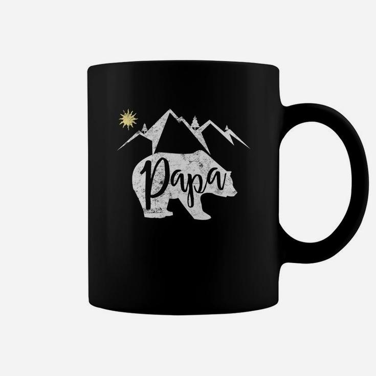 Fathers Day Papa Bear Mountain Hiking Camping Gift Tee Coffee Mug