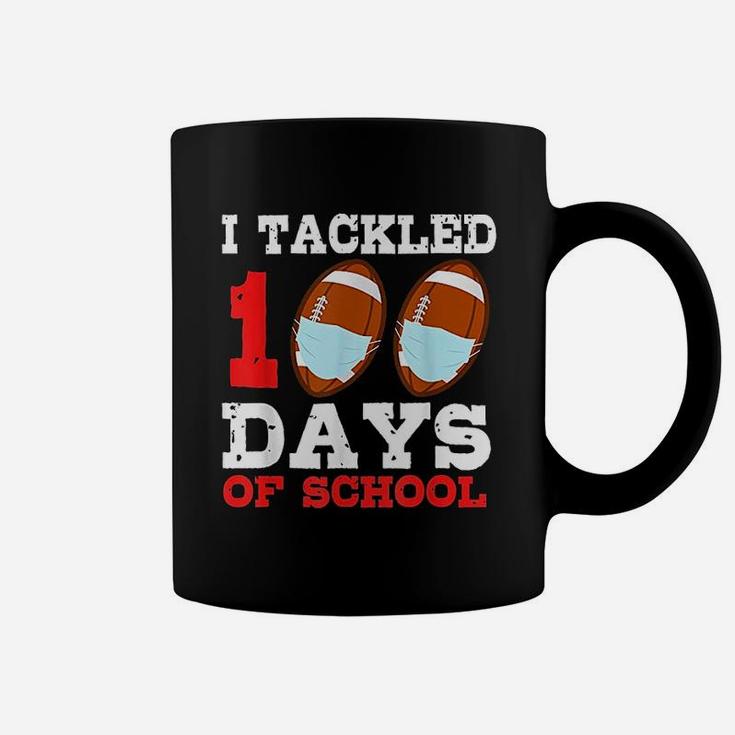Football Funny 100 Days Of School Teacher Boy Gift Coffee Mug