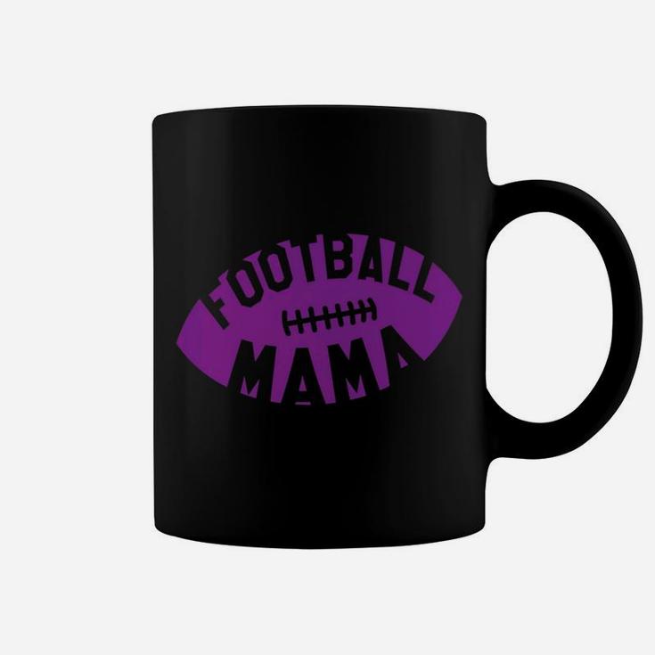 Football Mama Purple Helmet Retro Mom Gift Coffee Mug