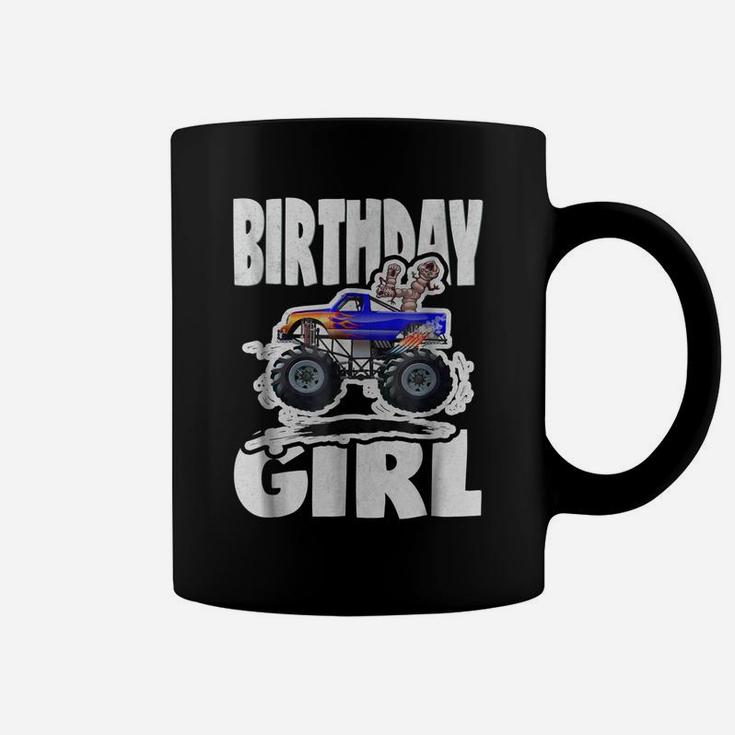 Fourth Birthday Girl Big Monster Truck & Creepy 4 Coffee Mug