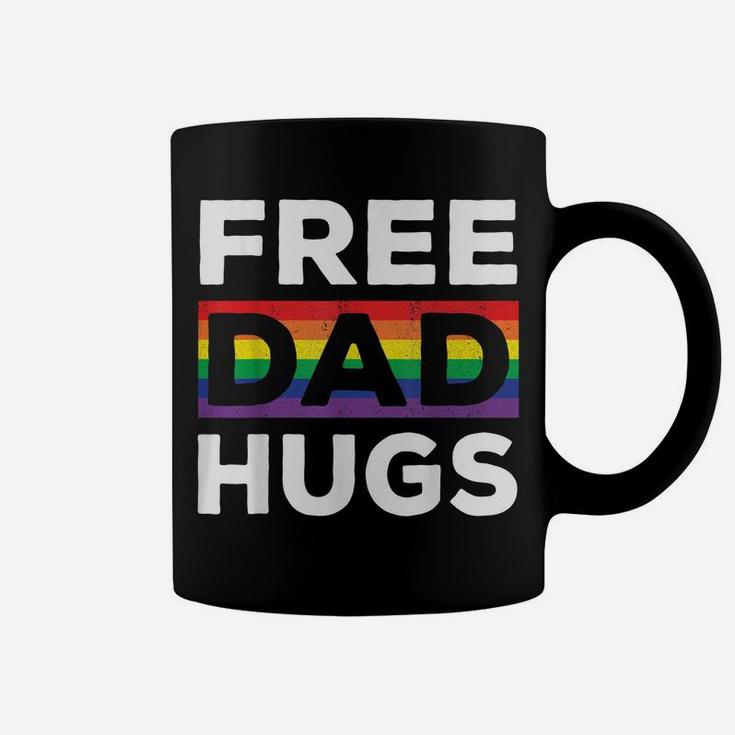 Free Dad Hugs Rainbow Lgbt Pride Fathers Day Gift Coffee Mug