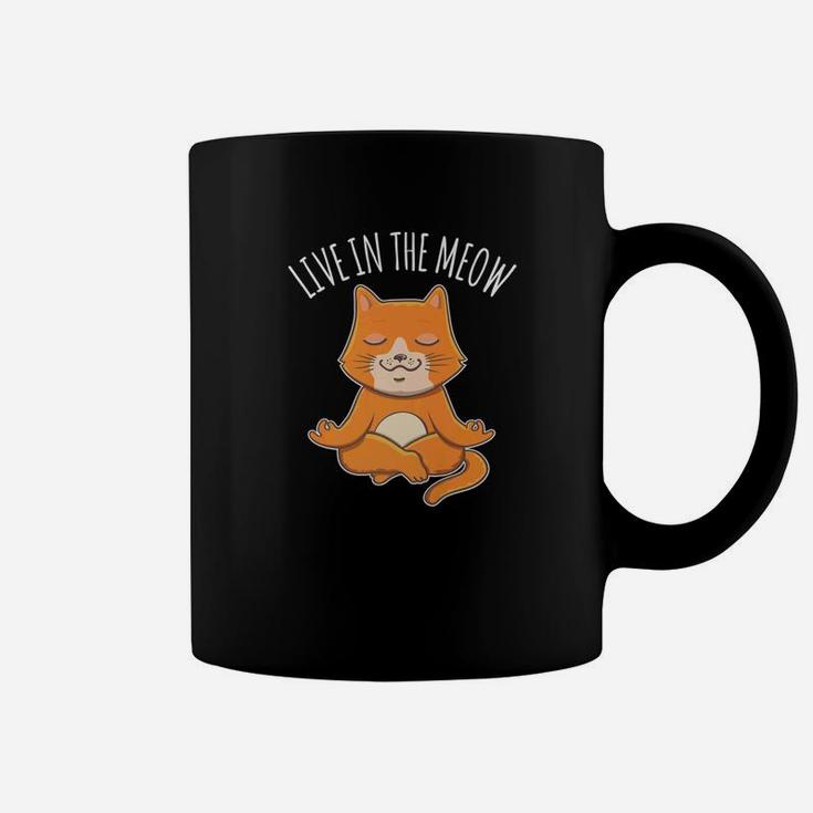 Funny Cat Yoga Feline Positive Thinking Mindfulness Coffee Mug