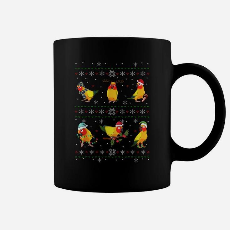 Funny Santa Parrot Decorations Sun Conure Ugly Christmas Coffee Mug