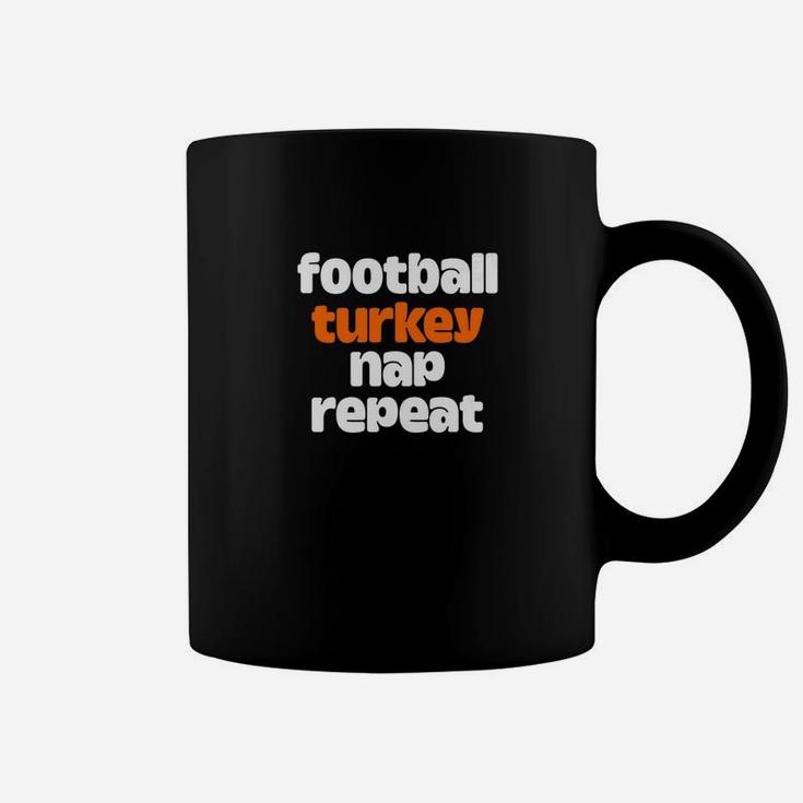 Funny Thanksgiving Men Football Turkey Nap Gift Dad Coffee Mug
