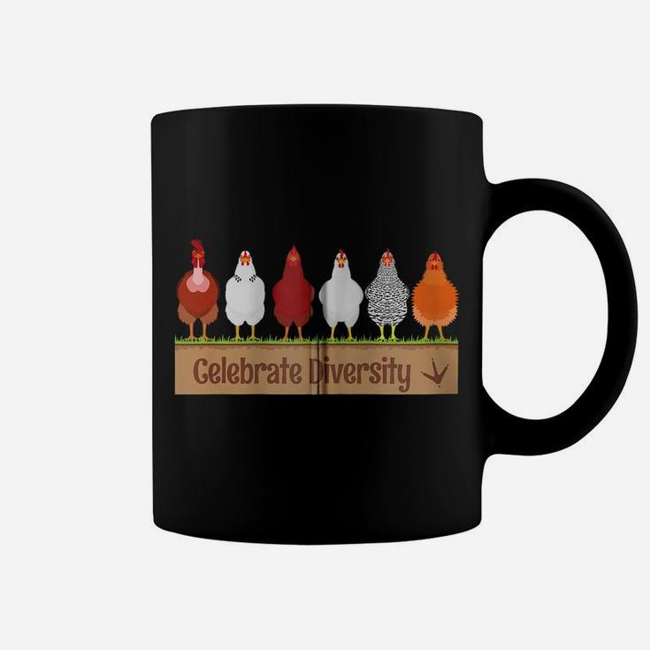 Gift For Chicken Lovers Farm Pet Celebrate Diversity Chicken Zip Hoodie Coffee Mug
