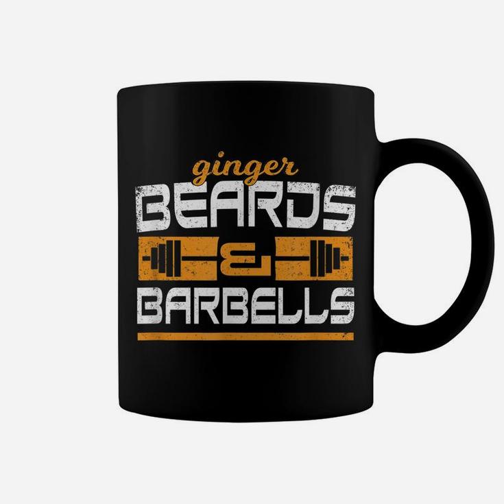 Ginger Beards And Barbells Gym T Shirt Beard Sayings Fitness Coffee Mug