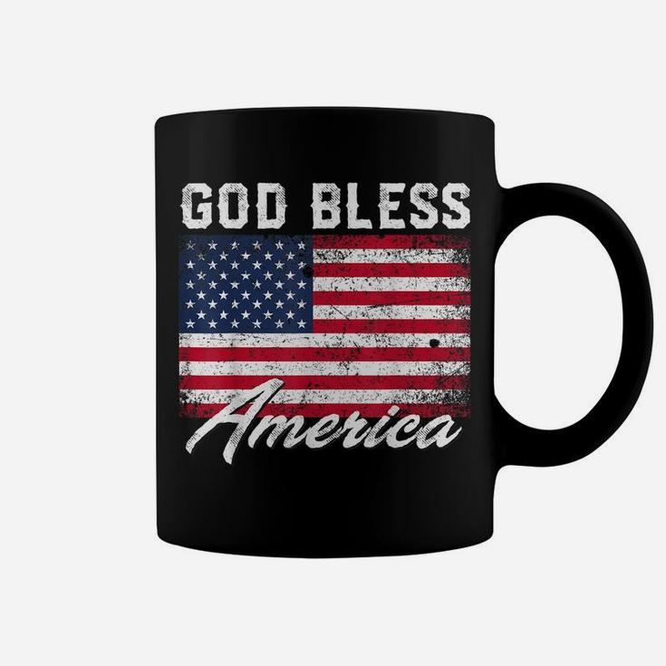 God Bless America Usa Flag 4Th Of July Patriotic Coffee Mug