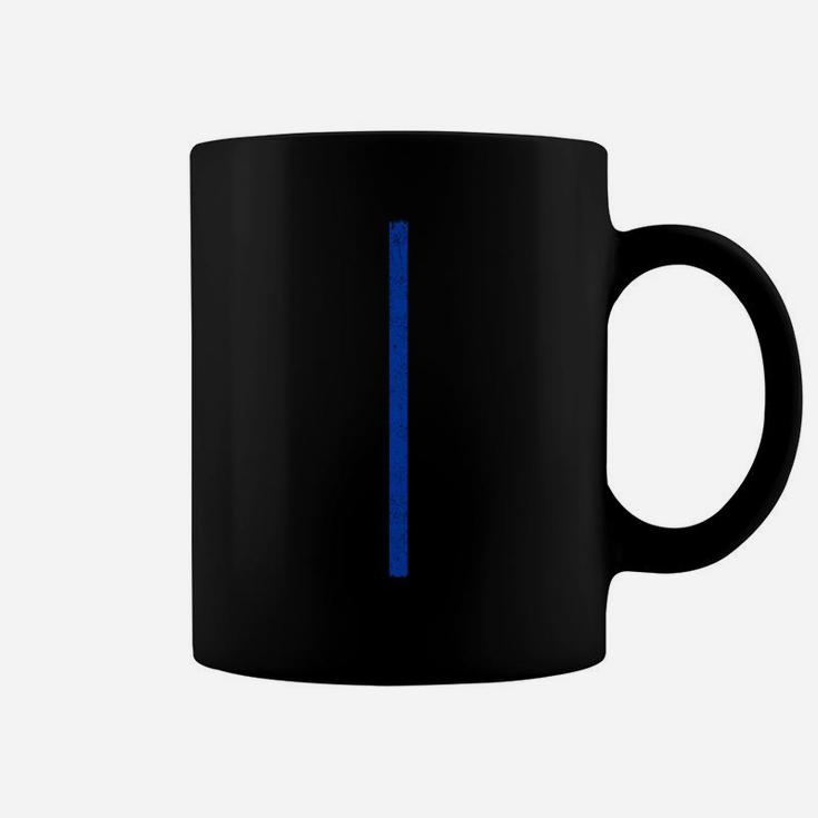 Grunge Thin Blue Line American Flag Police Officer Support Sweatshirt Coffee Mug