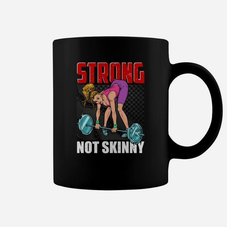 Gymnastic Girl Strong Not Skinny Motivation Coffee Mug
