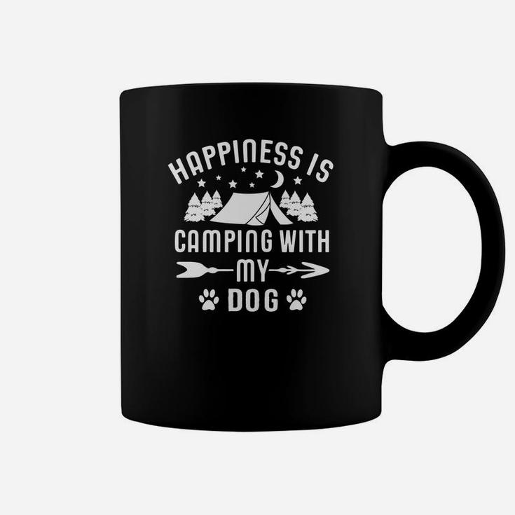 Happiness Is Camping With My Dog Funny Shirt Coffee Mug