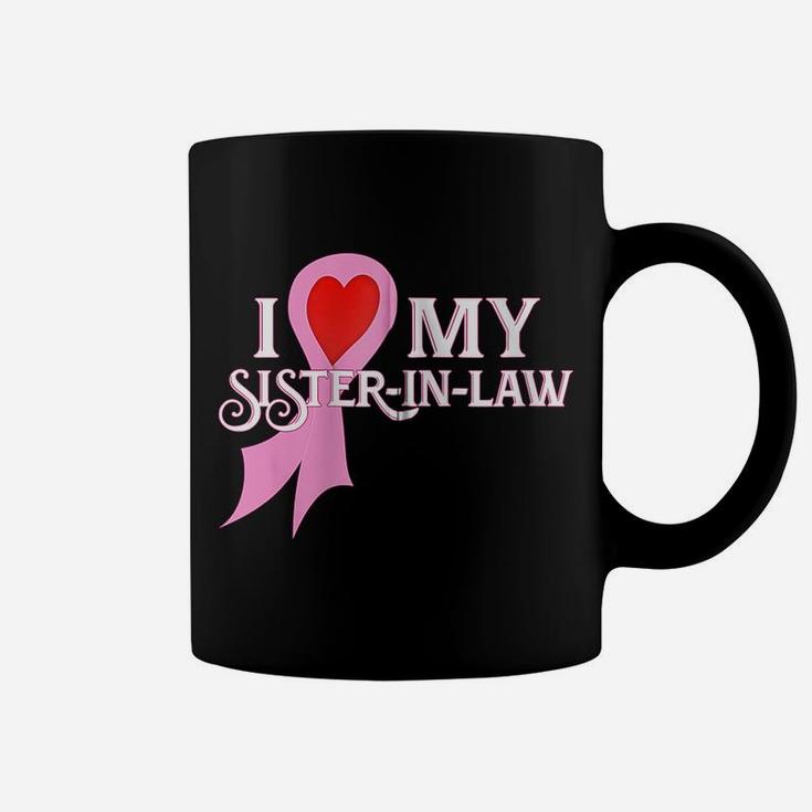 I Heartsupport My Sister In Law - Pink Ribbon Zip Hoodie Coffee Mug