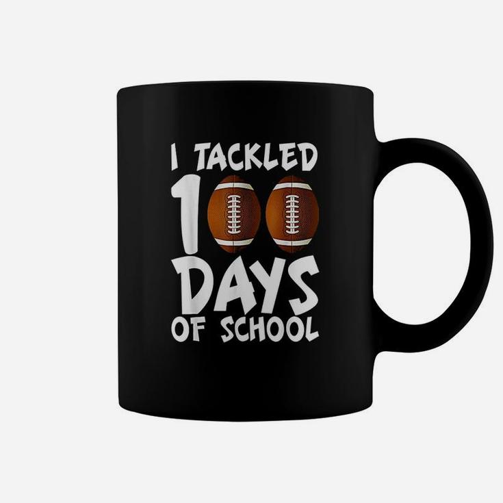 I Tackled 100 Days Of School Football 100th Day Coffee Mug