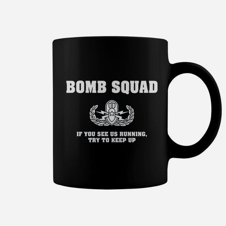If You See Us Running Try To Keep Up Funny Vintage Military Police Coffee Mug