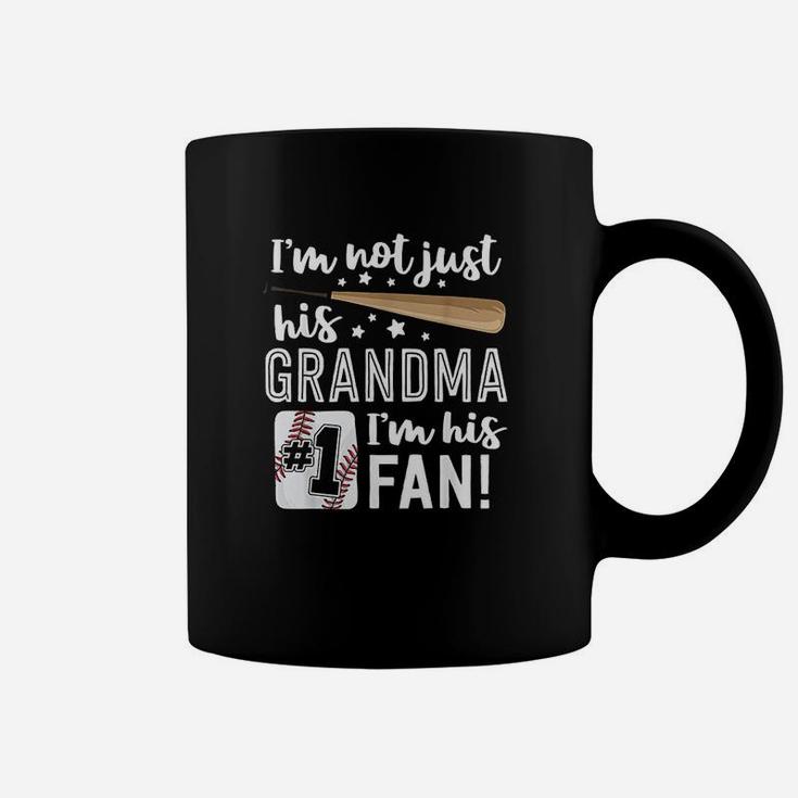 Im Not Just His Grandma Im His No 1 Fan Baseball Grandmother Coffee Mug
