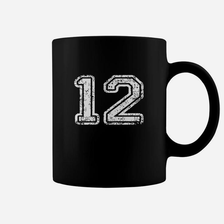 Jersey Number 12 Twelve T-shirt Football Number Sports Coffee Mug