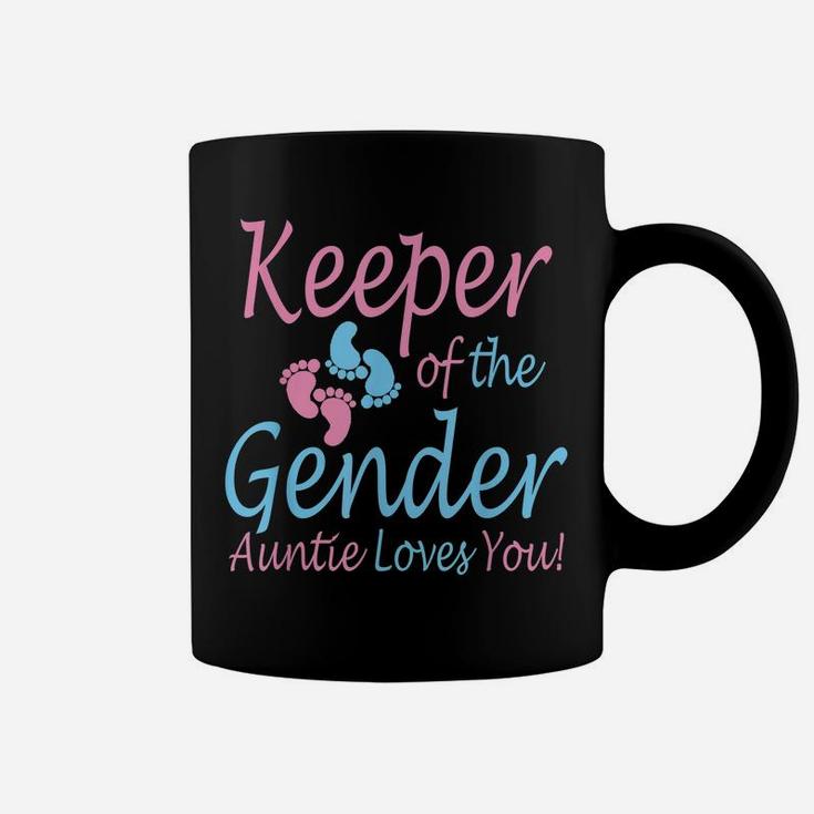 Keeper Of The Gender Auntie - Gender Reveal Party Idea Coffee Mug