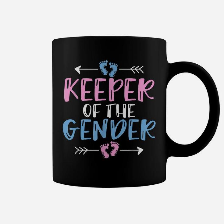 Keeper Of The Gender - Cute Gender Reveal Baby Shower Design Coffee Mug