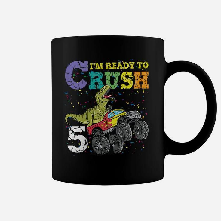 Kids 5 Years Old 5Th Birthday Dinosaur Trex Shirt Boy Girl Gifts Coffee Mug