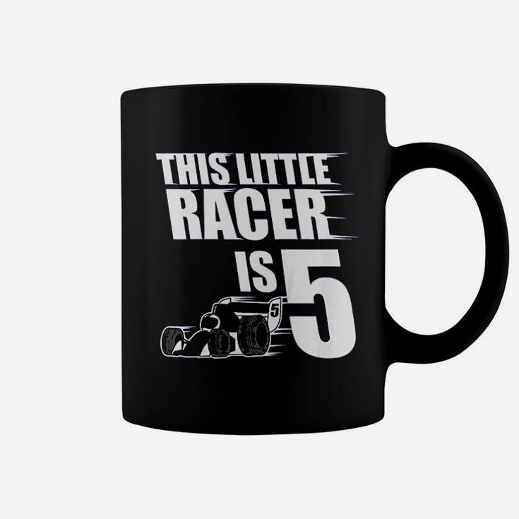 Kids 5th Birthday Boys Race Car Racing 5 Year Old Coffee Mug