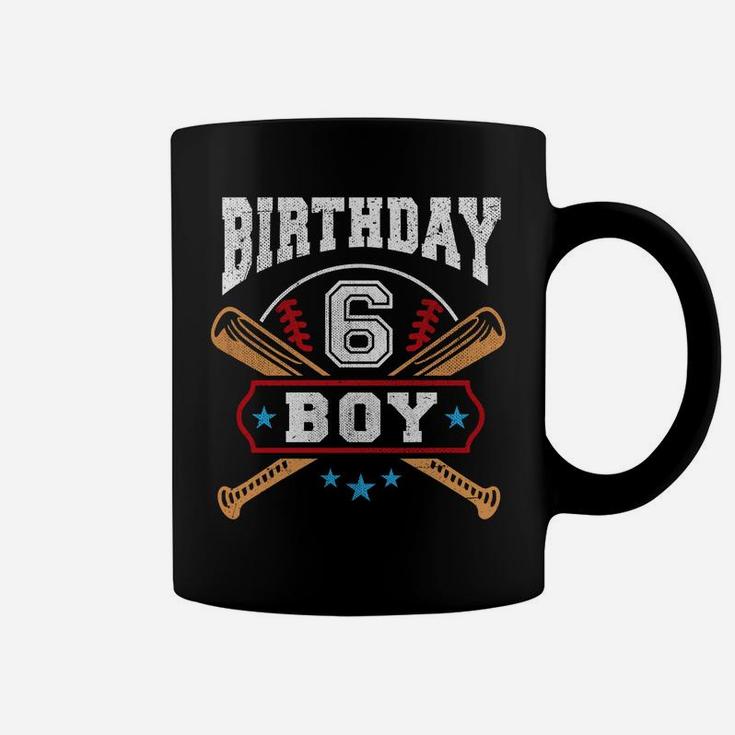 Kids 6 Years Old Boy 6th Birthday Baseball Gift Coffee Mug