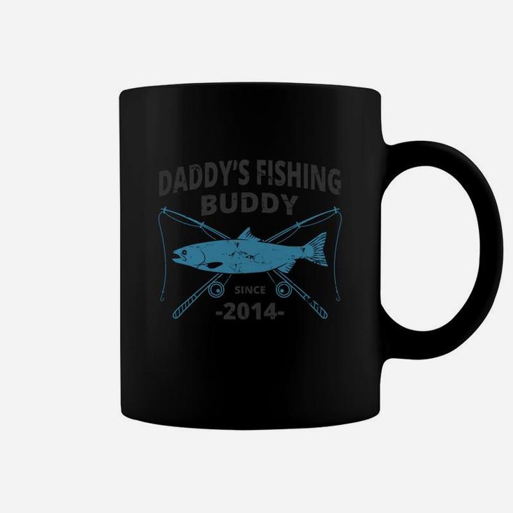 Kids Daddys Fishing Buddy Since 2014 4th Birthday Fishing Gift Coffee Mug