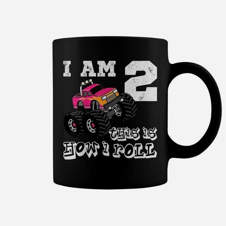 Kids Kids 2 Years Old 2Nd Birthday Monster Truck Car Shirt Girl Coffee Mug