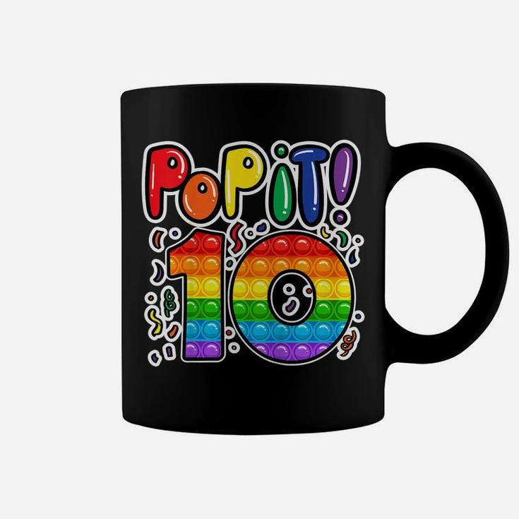 Kids Pop It 10Th Birthday Girls Boys 10 Years Old Fidget Coffee Mug