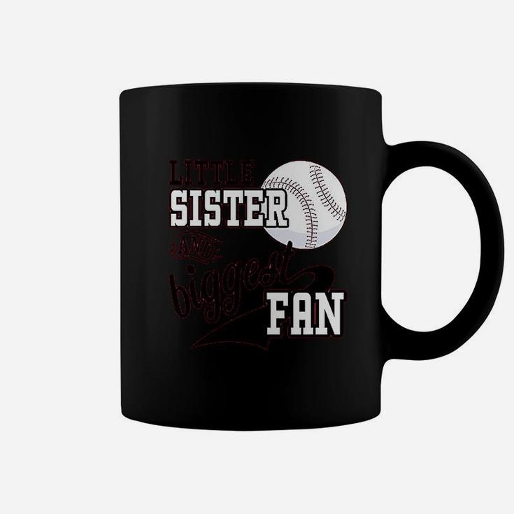 Little Sister And Biggest Fan Baseball Family Coffee Mug