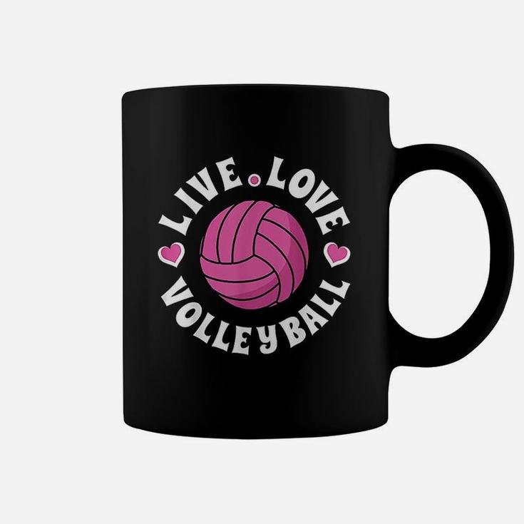 Live Love Volleyball For Women Girls Volleyball Fan Coffee Mug