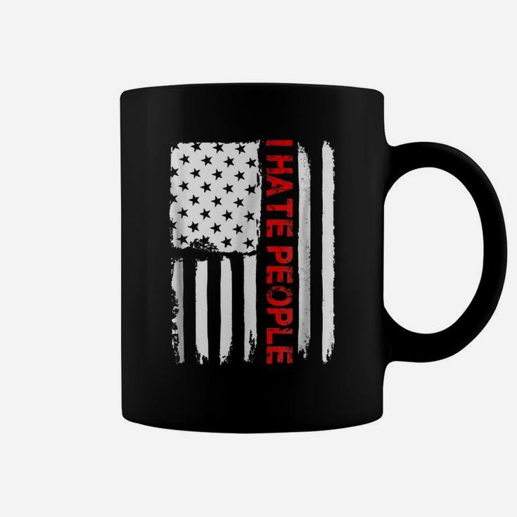 Love America I Hate PeopleShirt Funny Usa Flag Gift Tee Coffee Mug
