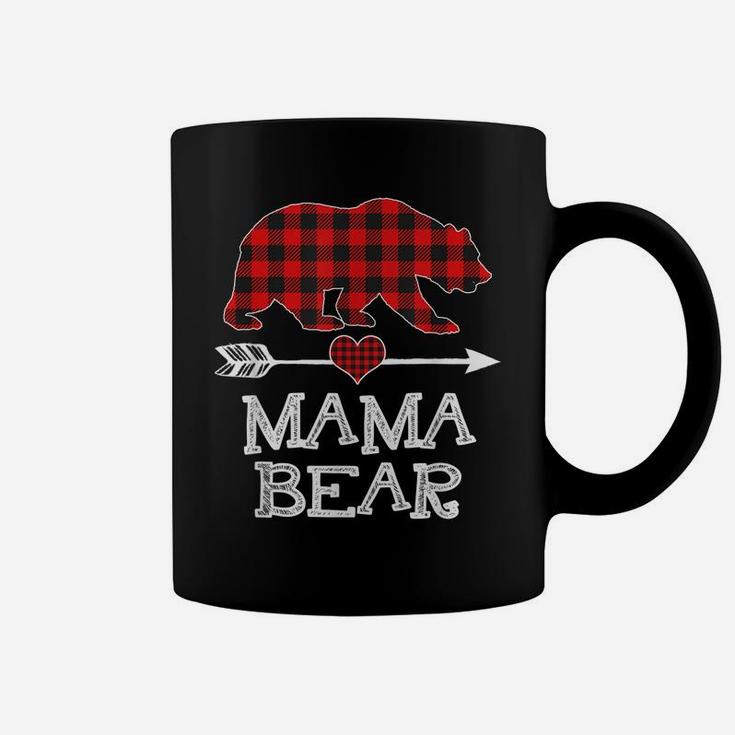 Mama Bear Christmas Pajama Red Plaid Buffalo Family Gift Coffee Mug
