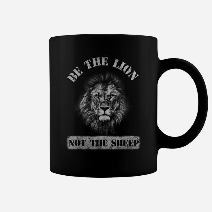 Mens Be The Lion Not The Sheep Patriotic Lions Veteran Women Coffee Mug