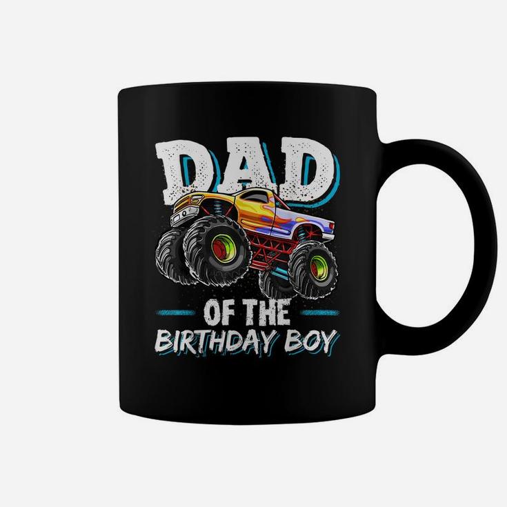 Mens Dad Of The Birthday Boy Monster Truck Birthday Novelty Gift Coffee Mug