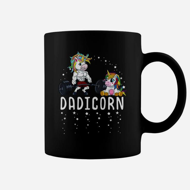Mens Dadicorn Unicorn Dad Fitness Gym Weightlifting Birthday Coffee Mug