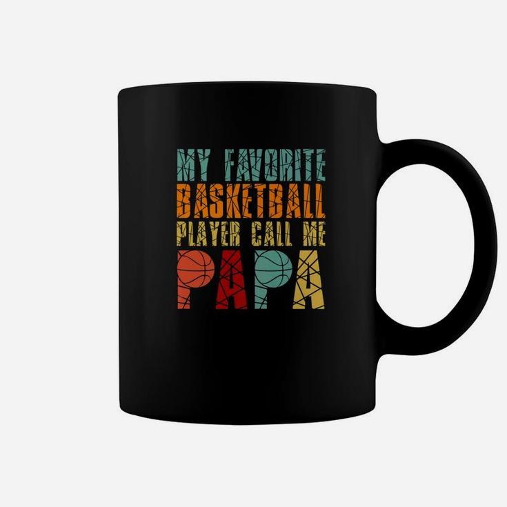 Mens Favorite Basketball Player Calls Me Papa Fathers Day Premium Coffee Mug