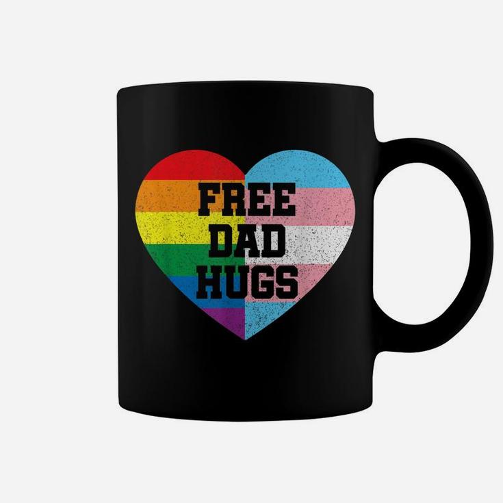 Mens Free Dad Hugs T Shirts Pride Gift Lgbt Rainbow Flag Family Coffee Mug