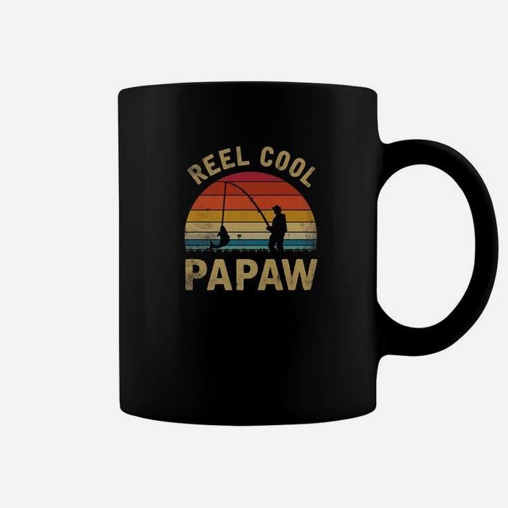 Mens Vintage Reel Cool Papaw Fish Fishing Shirt Fathers Day Gift Coffee Mug