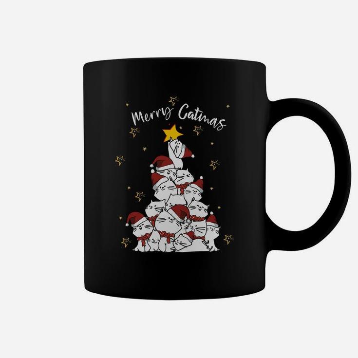 Merry Catmas Funny Christmas Santa Cat Tree Gift For Cat Mom Sweatshirt Coffee Mug