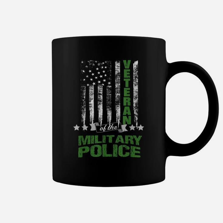 Military Police Veteran American Flag Coffee Mug