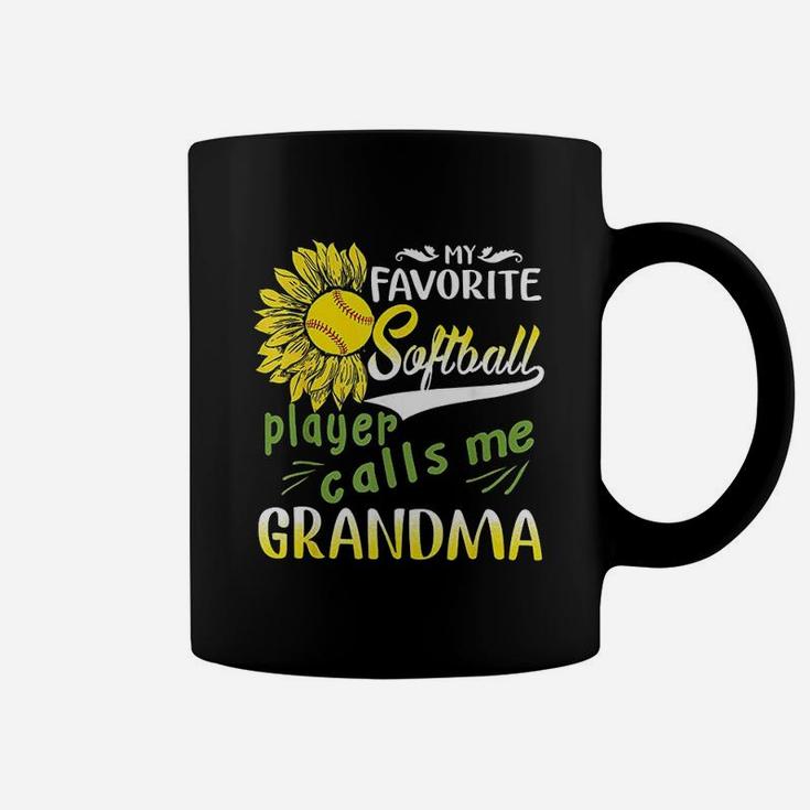 My Favorite Softball Player Calls Me Grandma Sunflower Coffee Mug