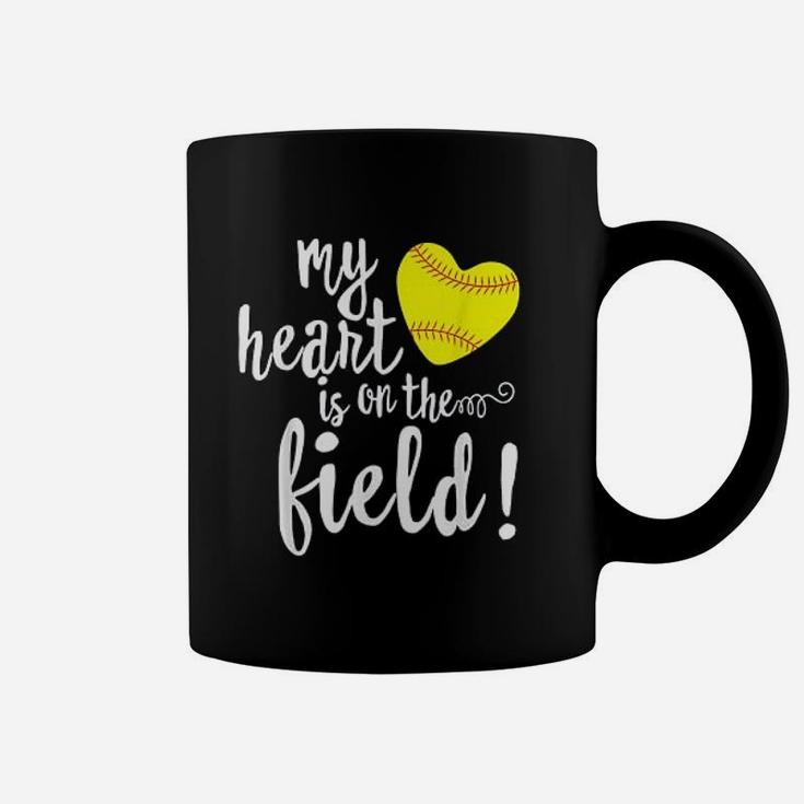 My Heart Is On That Field Baseball Mother Day Coffee Mug