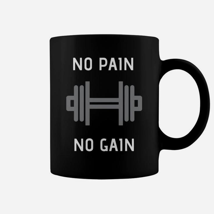 No Pain No Gain Dumbbell Fitness Body Coffee Mug