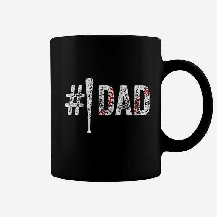 Number 1 Dad Number One Daddy Gift From Son Baseball Lover Coffee Mug