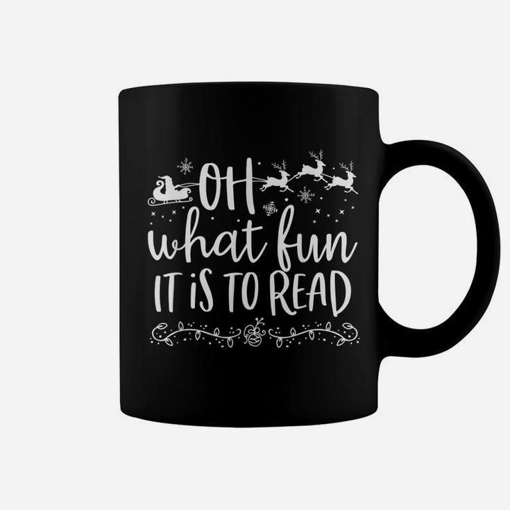 Oh What Fun It Is To Read Librarian Christmas Book Lover Coffee Mug