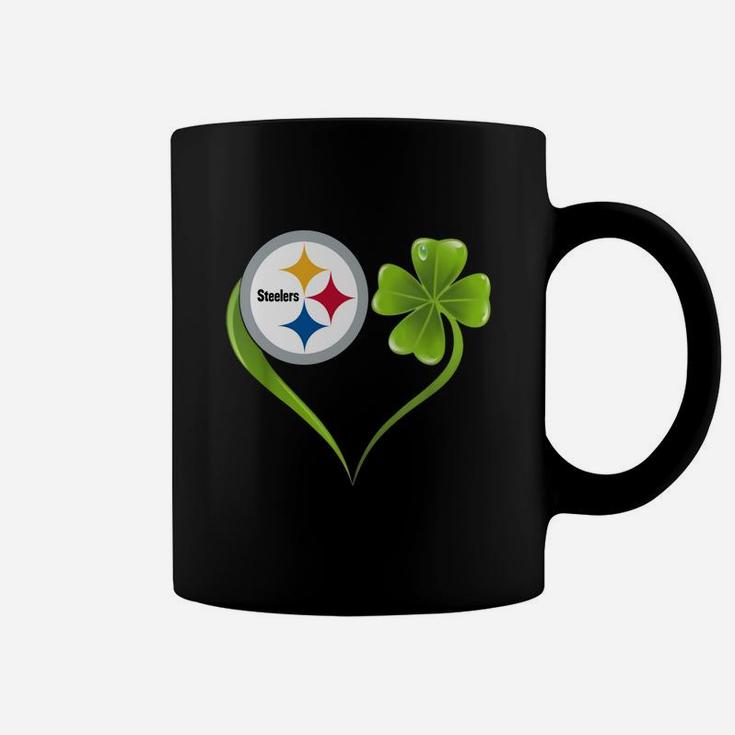Patrick Day Shamrock Heart Football Team Pittsburgh-steeler Shirt Coffee Mug
