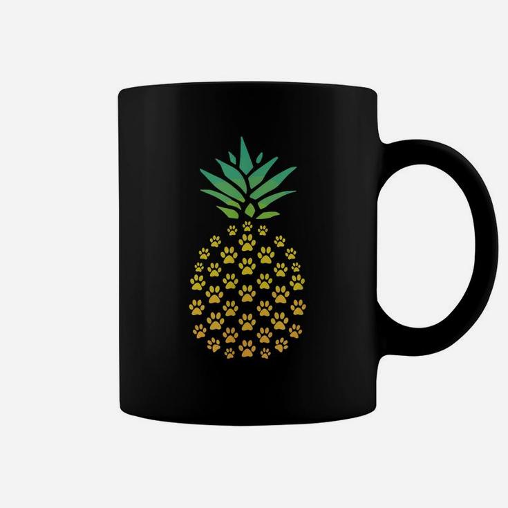 Pineapple Cat Paw Print Shirt - Funny Hawaiian Tropical Gift Coffee Mug