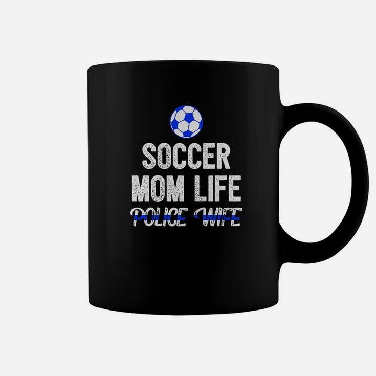 Police Wife Soccer Mom Thin Blue Line Coffee Mug
