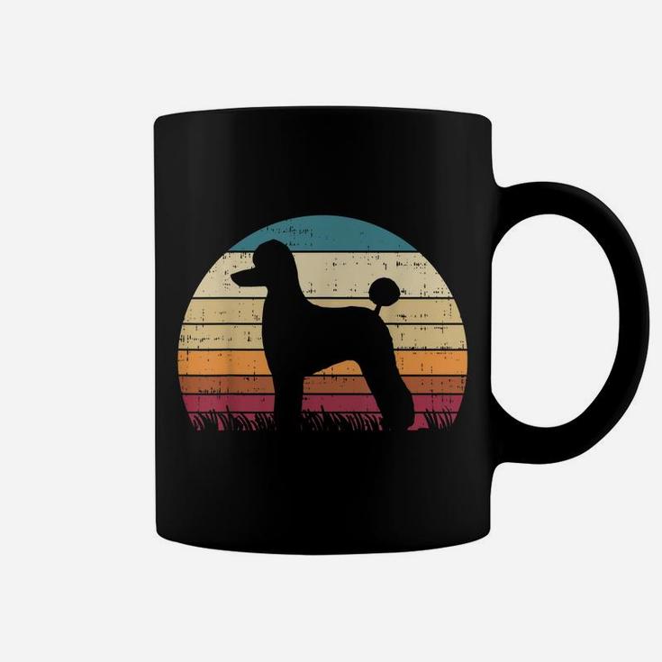 Poodle Silhouette Sunset Vintage Pet Dog Lover Owner Gift Coffee Mug